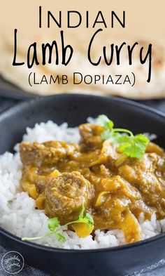 This delicious Authentic Lamb Dopiaza, is easy to make at home. With plenty of onions, easy to find spices and a naturally gluten-free sauce, this Traditional Dopiaza recipe is a simple authentic lamb curry you can make at home. Serve it with plain rice or some naan breads, for a delicious meal for the whole family. The lamb curry is finished is traditionally finished with yogurt, but coconut cream makes a great creamy alternative. Lamb Curry With Coconut Milk, Lamb Curry Recipes Easy, Mild Curry Recipes, Curry Lamb Recipes, Dopiaza Recipe, Curry Lamb, Mild Curry