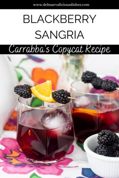 blackberry sangria garbana's copycat recipe