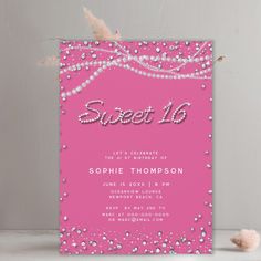 a pink sweet 16 birthday party with pearls