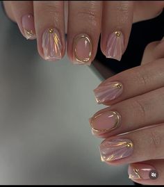 Beach Themed Nails, August Nails, Gold Nail, Work Nails, Vacation Nails, Sparkle Nails, Beach Nails