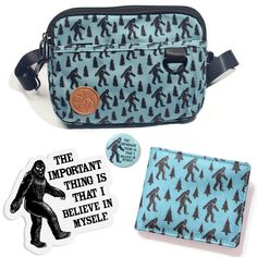 Bigfoot Obsession! We believe in our Bigfoot products and know you will love them. 👣 ❤️ Fir Trees, Mint Blue, Believe In Yourself, Blue Canvas