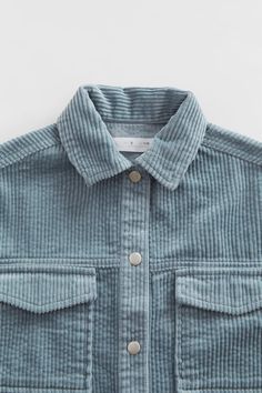 Corduroy Overshirt With Lapel Collar And Long Sleeves. Front Snap Button Closure And Front Patch Pockets With Flaps. Frayed Hems. Corduroy Overshirt, Corduroy Dress, Zara United States, Powder Blue, Lapel Collar, Snap Button, Toddler Boys, Winter Outfits, Baby Clothes