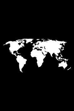 a black and white map of the world