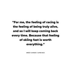 a quote on being afraid about racing