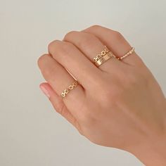 14K Solid Gold Chain Link Ring – DMK Rolex Ring, Linked Rings, Chain Link Ring, Link Ring, Golden Ring, Solid Gold Chains, Linking Rings, Chain Ring, Gold Chain