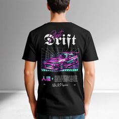 This Legendary JDM Streetwear T-Shirt is the ultimate statement for drift, street racing and Japan Streetwear fans, as well as a tribute to the exciting Japanese drift culture - a must-have for enthusiasts. Show your connection with the iconic streetwear drift and JDM style from Japan. Each shirt is printed with attention to detail to show the characteristic qualities of this spiritual culture. Wear your enthusiasm with pride and show the world your love of cars with a NWX shirt - where art and Racing Style Crew Neck T-shirt For Streetwear, Racing Style Sublimation Print Top For Streetwear, Japan Streetwear, Car T Shirt, Drift Car, Fast Car, Shirt Streetwear, Style Japanese, Street Racing