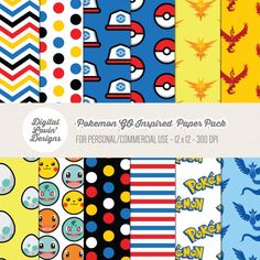 pokemon digital paper pack for personal commercial use