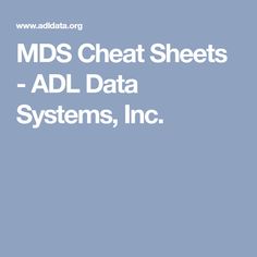 the words mds heat sheets adl data systems, inc