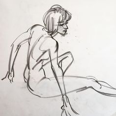 a drawing of a woman sitting on the ground