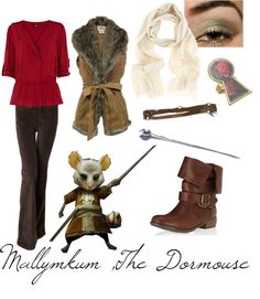 an image of a woman's outfit and accessories for the movie malynkin in the dormouse