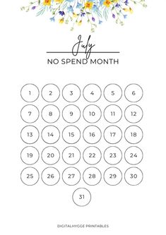 44 No-Spend Month Printables | DigitalHygge Printable