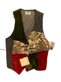 Vintage patchwork Soho vest. New with tags! Fall Bohemian Vest With Patchwork, Patchwork Clothes Vest, Vest Patchwork Vintage, Spring Patchwork Cotton Vest, Bohemian Sleeveless Patchwork Vest, Patchwork Vest, Boho Patchwork, Vintage Patchwork, Soho