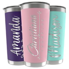 PRICES MAY VARY. 🎁UNIQUE GIFT FOR BELOVED ONES - Our personalized tumblers are one of the best gift options for any special occasion. You can create unique tumblers for any family member or friend. Perfect gifts for Christmas, Mother's Day, Father's Day, Valentines, or birthdays. ✨ HANDY & STYLISH - These are the perfectly sized personalized tumblers that handy and stylish at the same time. It's personalized so this makes it unique too. Just a few clicks to create your own tumblers in seconds. Personalized Gifts For Women, Birthday Gifts For Him, Engraved Tumblers, Tumbler Personalized, Travel Coffee Mugs, Custom Tumbler, Coffee Tumbler, Personalized Cups, Fun Cup