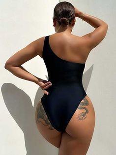 Style: Mesh One Shoulder One Piece SwimsuitsItem Type: One-piece swimsuit, swimsuit for women, black swimsuit one piece, black swimsuit, black swimsuits for women, swimwear Pads: Yes Detail: Mesh, Folds Pattern Type: SolidMaterial: Polyester Size (IN/CM) Cup Size Bust Waist Hips S A-B 31.50-33.46/80-85 24.02-26/61-66 33.86-35.83/86-91 M B-C 33.46-35.43/85-90 26-27.95/66-71 35.83-37.80/91-96 L C-D/E 35.43-37.40/90-95 27.95-29.92/71-76 37.80-39.76/96-101 XL C-D/E 37.40-39.37/96-100 29.92-31.89/76- One Piece Black Swimsuit, One Piece Black, Swimsuit For Women, Swimsuit One Piece, One Shoulder Swimsuit, Swimsuits For Women, Swimsuit Black, Women Swimwear, Jumpsuit Outfit