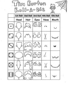 the printable roll - a - die game for children