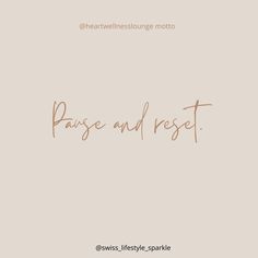 the words pause and rest written in brown ink