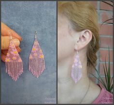 These handmade unique earrings with abstract floral print are made of high-quality Czech beads and strong synthetic thread. I use my author's scheme . They are elegant, fashionable, and highly versatile, suitable for everyday wear. Color: pink,yellow,light pink. 100% hand made with love! I beg you not to copy my authoring Measurements: Length-9 cm (with schwenze) , Width -3 cm Materials: Silver plated ear hooks Czech glass beads Nylon Thread Chandelier Boho, Beaded Chandelier Earrings, Boho Earring, Beaded Earrings Native, Beadwork Necklace, Earrings Chandelier, Beaded Earring, Buy Earrings, Beaded Chandelier