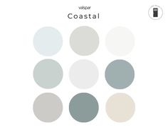 the color scheme for coastal is shown in shades of gray and white