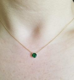 14K SOLID YELLOW GOLD 0.60 CARAT SOLITAIRE EMERALD NECKLACE Here is a dainty, delicate and simple, yet classy bezel lab created Emerald Solitaire Necklace. This is 14k Solid Gold. (We do not sell filled or plated jewelry) Perfect for everyday use. Metal : 14K Solid Gold Necklace Length : 16 inches / 41.5cm Pendant Width : 6mm Gemstone : 6mm Emerald Total Carat: 0.60ct ---MADE IN USA--- ---Absolutely stunning. Comes in a gift box. ---Shipping Policy---- Item will be shipped within 4-5 business da Minimalist Emerald Necklace In Yellow Gold, Classic Bezel Set May Birthstone Necklaces, Classic Bezel Set Necklace For May Birthstone, Classic Necklace With Bezel Setting For May Birthstone, Minimalist Bezel Set May Birthstone Necklaces, Minimalist Bezel Setting Necklace For May Birthstone, Minimalist Bezel Set May Birthstone Necklace, Dainty 14k Gold Round Emerald Necklace, Gold Emerald Necklace