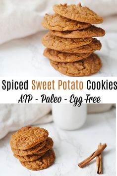 the recipe for spiced sweet potato cookies