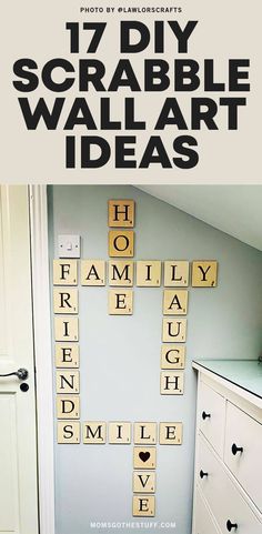 the diy scrabble wall art idea is easy to make and looks great in any room