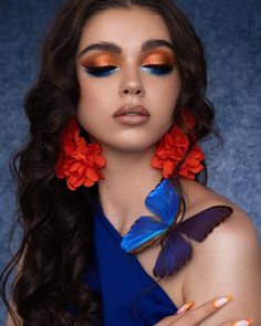 High Fashion Makeup Editorial, Eye Mekup, Country Makeup, Makeup Shoot, Purple Eye Makeup, High Fashion Makeup, Dance Makeup, Hollywood Hair, Full Makeup