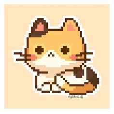 an image of a cat pixel art