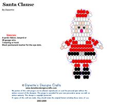 the santa clause is made out of beads