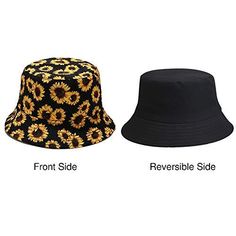 Reversible Women's Bucket Hat Cotton and Polyester Blend Floral Sunflowers on one side, Black on reverse Breathable and Lightweight As an Amazon Associate I earn from qualifying purchases. This post contains affiliate links. We get commissions for purchases made through links in this post. See our disclosure page for more information. *Price as of 02/23/2021 Reversible Black Bucket Hat, Black Reversible Brimmed Hat, Black Reversible Bucket Hat, Reversible Black Bucket Hat For Spring, Black Reversible Bucket Hat With Curved Brim, Black Reversible Curved Brim Hat, Black Reversible Hat With Curved Brim, Black Reversible Summer Hat, Reversible Black Bucket Hat For Beach