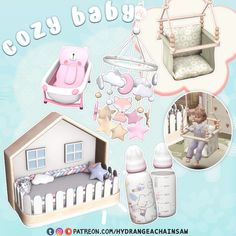 a baby's room with toys and items for the baby to use in it