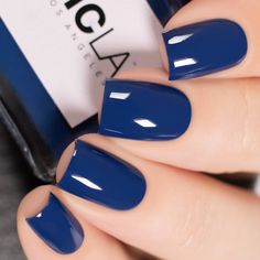 This navy blue cream is inspired by the color the sky turns when you've been driving on Route 66 for much too long! Color: Dark Blue CreamOpacity: Apply two even coats for perfect coverage.Size: 13.3ml/.5 fl.oz All NCLA nail lacquers are proudly made with love in California, 100% vegan, Cruelty Free, and 7-Free*. *Contains NO Formaldehyde, Formaldehyde Resin, DBP, Toluene, Camphor, TPHP, OR XYLENE The appearance of the color on natural nails may vary depending on the lighting. All NCLA beauty, skin & nail products are final sale Americana Roadtrip, Ncla Beauty, Paw Painting, Salon Hair Color, Navy Blue Nails, Chic Nail Art, Nail Art Ombre, Healthy Nails, Best Acrylic Nails