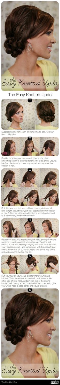 The Easy Knotted Updo Hair Tutorial Knot Updo, Updo Hair Tutorial, Different Hair Styles, Different Hair, Beautiful Hairstyles, Updo Hairstyles, Good Hair Day