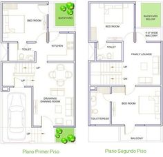 two story house plan with floor plans