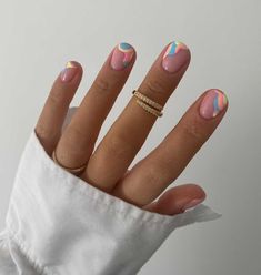 Colourful Nail Ideas, Colourful Nail Art, Nail Ideas For Short Nails, Colourful Nail, Ideas For Short Nails, Short Gel Nails, Edgy Nails, Simple Gel Nails, Cute Gel Nails