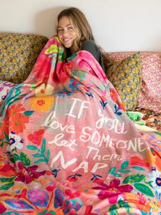 Reversible Cozy Throw Blanket - Let Them Nap-view 1 Quirky Throw Blanket, Whimsical Room, The Snuggle Is Real, Colorful Room, Boho Whimsical, Cozy Throw Pillows, Zoom Background, Xmas 2024, Tapestry Blanket