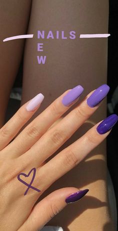 Purple Acrylic Nails, Purple Nail, Dream Nails, Fire Nails