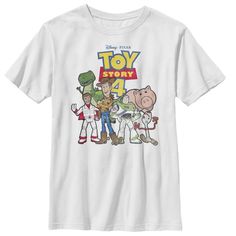 Toy Story 4 Boys - Character Logo Party T Shirt Toy Story Character, Character Logo, Toy Story Characters, Toy Story Shirt, Movie Tees, Boy Character, Pixar Toys, Man Logo, Boy Tees