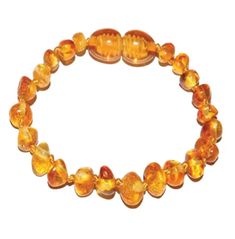 a bracelet made out of yellow glass beads