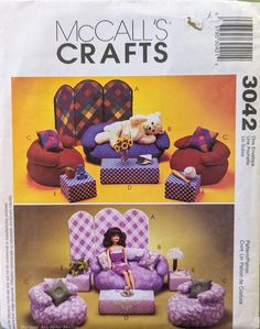 a magazine cover with an image of a woman sitting on a purple chair and ottoman