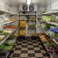 a grocery store filled with lots of fresh fruits and veggies on shelves next to each other