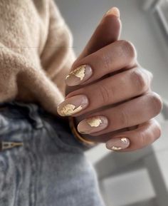 Gold Acrylic Nails, Golden Nails, Nail Idea, Foil Nails, Nails Desing, Luxury Nails, Fabulous Nails