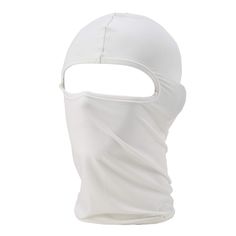 a white ski mask on a white background