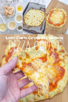 Pizza Crust Made With Ground Chicken For a low carb keto meal Pizza Crust Keto, Chicken With Italian Seasoning, Low Carb Meal, Pizza Crust Recipe