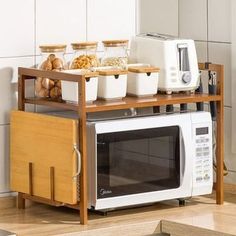 Stand Shelf, Microwave Stand, Tiny Kitchen, Kitchen Shelves, Kitchen Inspirations