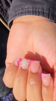 Sheer Pink Nail Design, Short Overlay Nails Ideas, Cute Short Pink Nails Acrylic, Super Short French Tip Acrylic Nails, Mail Designs For Natural Nails, Short Square Dip Nails Designs, Pink Birthday Nails Short Square, Shorties Nails Square Simple, Cute Short Squoval Nails