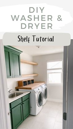 a washer and dryer sitting inside of a kitchen