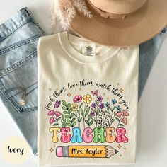 Daycare Teacher Shirt Daycare Teacher Gift Comfort Color® Shirt Daycare Provider Gift Personalized Teacher Daycare Shirt Custom Teacher Gift ✨ PRODUCT DESCRIPTION ✨ Soft cotton and quality print make users fall in love with it over and over again. ∘ ∘ For an Oversized look, consider sizing up 1-2 above your normal size. ∘ ∘ UNISEX T-SHIRT ∘ Runs true to size ∘ 100% Preshrunk Cotton ∘ Garment-dyed fabric ∘ Double-needle topstitch seams for long-lasting UNISEX SWEATSHIRT ∘ Runs true to size ∘ Medi Daycare Provider Gifts, Daycare Teacher Gifts, Teacher Accessories, Custom Teacher Gifts, Daycare Providers, Daycare Teacher, Gift Product, Color Shirt, Comfort Color