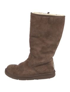 UGG Suede Knee-High BootsBrownRound-ToesExposed Zip Closure at SidesDesigner Fit: This designer typically runs true to size. Uggs Mckay Boots, Flat Sneakers, Designer Gifts, Chanel Shoes, Louboutin Shoes, Suede Boots, Christian Louboutin Shoes, Sweater Accessories, Boot Shoes Women