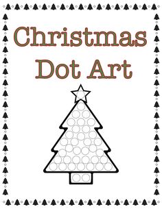 a christmas dot art book with a tree on the cover and words that read, christmas dot art