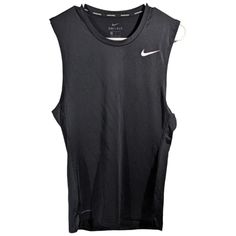 Nike Pro Compression Tank Top Mens Medium Black Fitted Sleeveless Shirt See Pictures For Details And Measurements. See Pictures For Details And Measurements. Everything Is Measured This Way When Laying Flat: Chest: Armpit To Armpit Length: Bottom Of Collar To The End Of Bottom Of Shirt. Waist: Straight Across The Top Of Pants. Inseam: From Crotch Seam To The End Of The Leg Rise: Top Of The Belt To The End Of The Crotch Sporty Fitted Sleeveless Muscle Tee, Black Fitted Sleeveless Muscle Tee, Moisture-wicking Sleeveless Top For Training, Sleeveless Moisture-wicking Tops For Training, Fitted Black Dri-fit Top, Black Training Vest, Fitted Sports Vest With Crew Neck, Black Sleeveless Muscle Tee For Sports, Sleeveless Muscle Tee For Workout